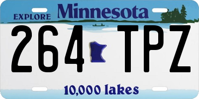 MN license plate 264TPZ