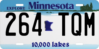 MN license plate 264TQM
