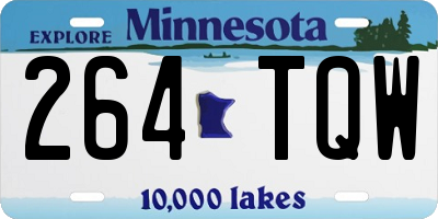 MN license plate 264TQW