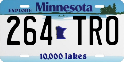 MN license plate 264TRO