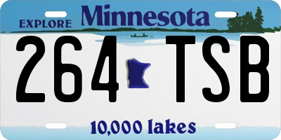 MN license plate 264TSB