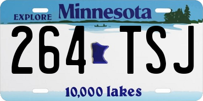 MN license plate 264TSJ