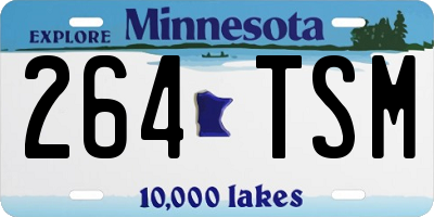 MN license plate 264TSM