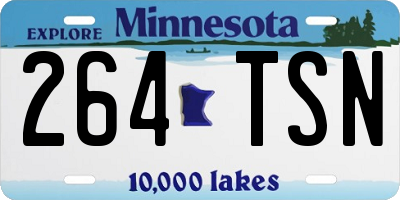 MN license plate 264TSN