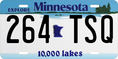 MN license plate 264TSQ
