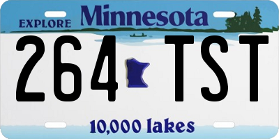 MN license plate 264TST