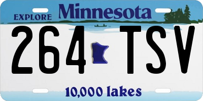 MN license plate 264TSV