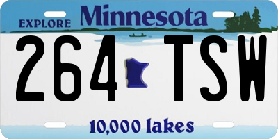 MN license plate 264TSW