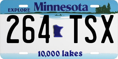 MN license plate 264TSX