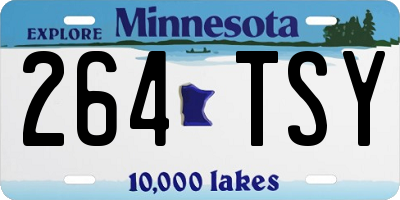 MN license plate 264TSY