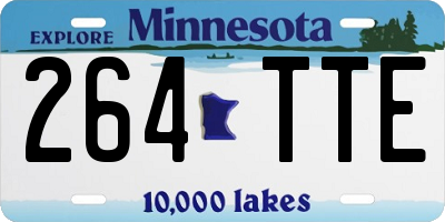 MN license plate 264TTE