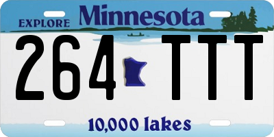 MN license plate 264TTT