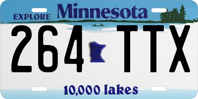 MN license plate 264TTX