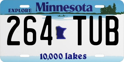 MN license plate 264TUB