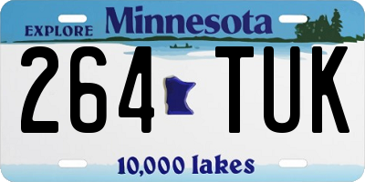 MN license plate 264TUK