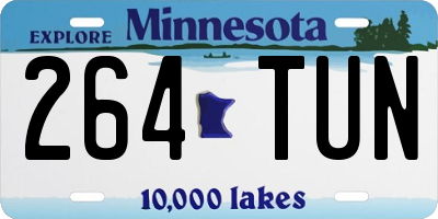 MN license plate 264TUN