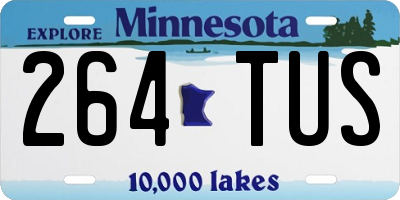 MN license plate 264TUS