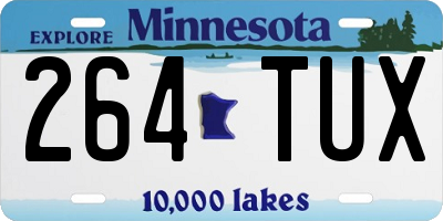 MN license plate 264TUX