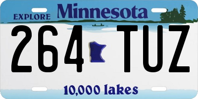 MN license plate 264TUZ