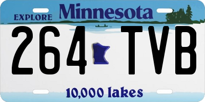 MN license plate 264TVB