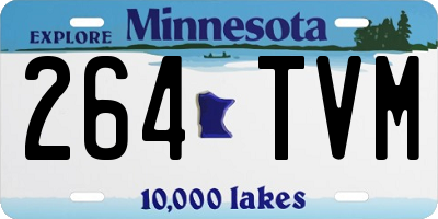 MN license plate 264TVM
