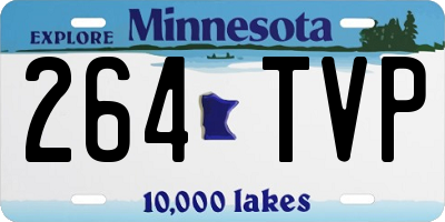 MN license plate 264TVP