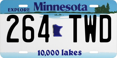 MN license plate 264TWD