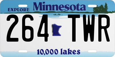 MN license plate 264TWR