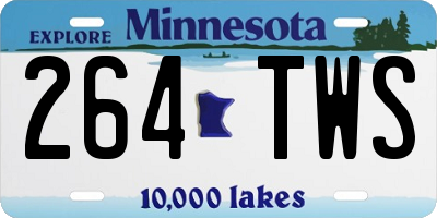 MN license plate 264TWS