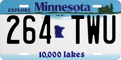 MN license plate 264TWU
