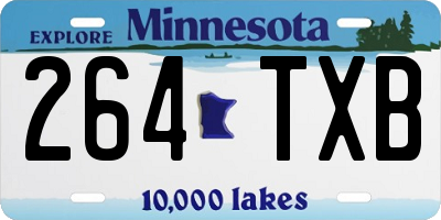 MN license plate 264TXB