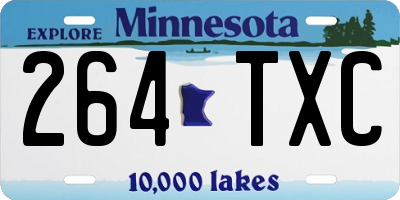 MN license plate 264TXC