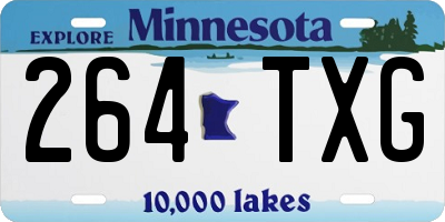 MN license plate 264TXG