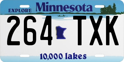 MN license plate 264TXK