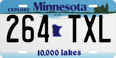 MN license plate 264TXL