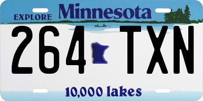 MN license plate 264TXN