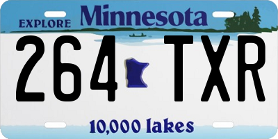 MN license plate 264TXR