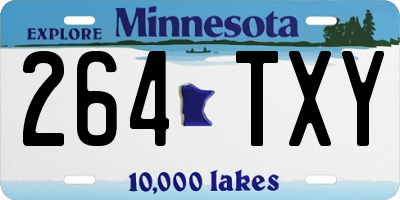 MN license plate 264TXY