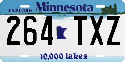 MN license plate 264TXZ