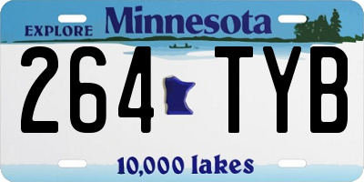 MN license plate 264TYB