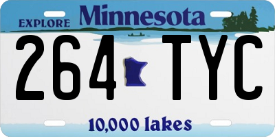 MN license plate 264TYC
