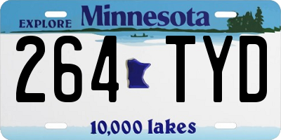 MN license plate 264TYD