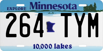 MN license plate 264TYM