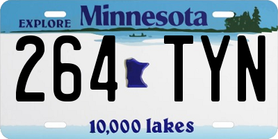 MN license plate 264TYN