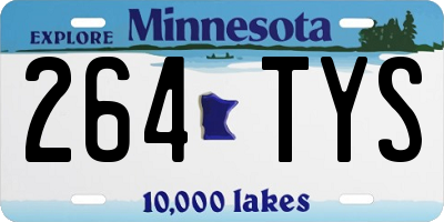 MN license plate 264TYS