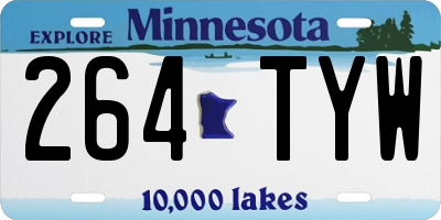 MN license plate 264TYW