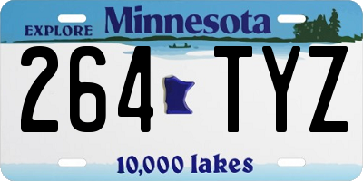 MN license plate 264TYZ