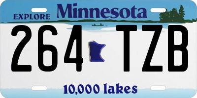 MN license plate 264TZB