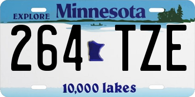 MN license plate 264TZE