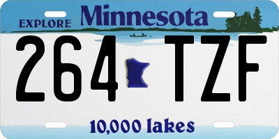 MN license plate 264TZF
